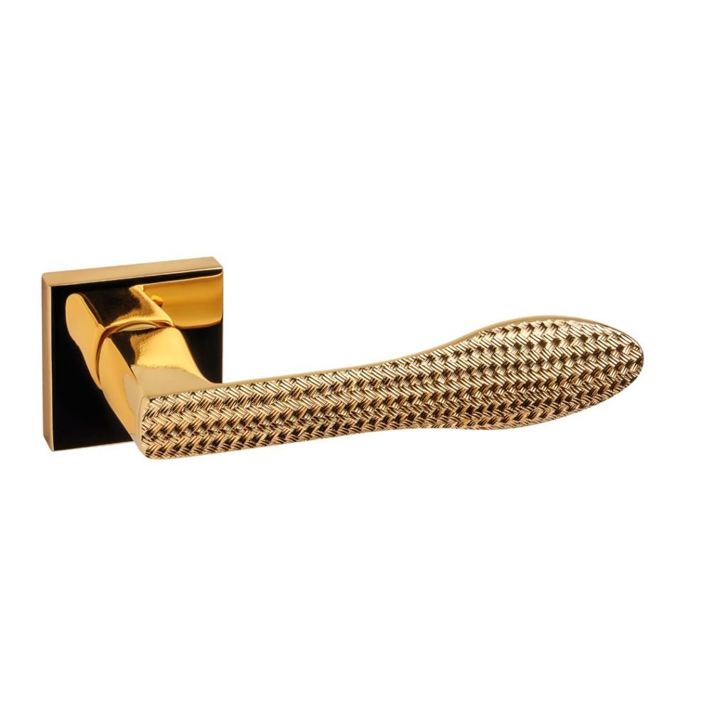 Decorative luxury door handle in an ornate finish